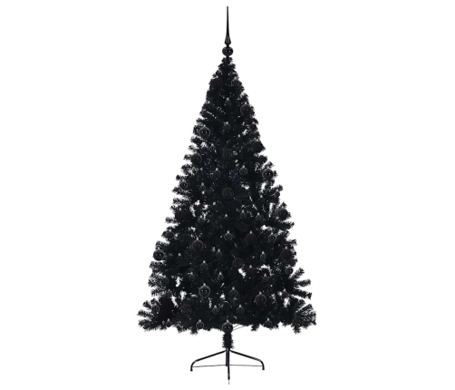 Mākslīgais Led Ziemassvētku Eglīte Su 300 Led Melna 210 Cm Pvc Vidaxl