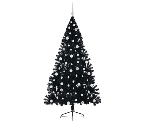 Mākslīgais Led Ziemassvētku Eglīte Su 300 Led Melna 210 Cm Pvc Vidaxl