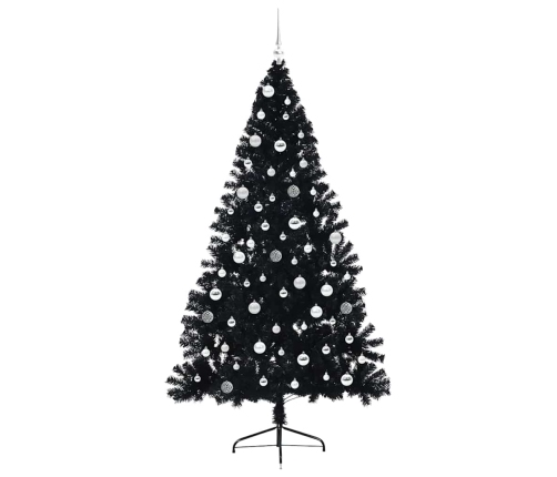 Mākslīgais Led Ziemassvētku Eglīte Su 300 Led Melna 210 Cm Pvc Vidaxl