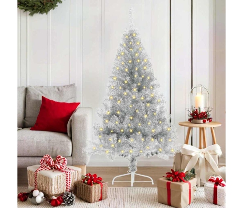 Mākslīgais Led Ziemassvētku Eglīte Sudraba 150 Cm Pet Vidaxl