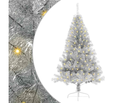 Mākslīgais Led Ziemassvētku Eglīte Sudraba 150 Cm Pet Vidaxl