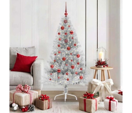 Mākslīgais Led Ziemassvētku Eglīte Sudraba 150 Cm Pet Vidaxl