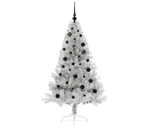 Mākslīgais Led Ziemassvētku Eglīte Sudraba 150 Cm Pet Vidaxl