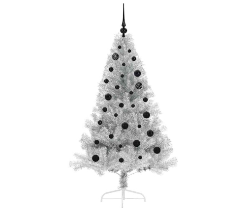 Mākslīgais Led Ziemassvētku Eglīte Sudraba 150 Cm Pet Vidaxl