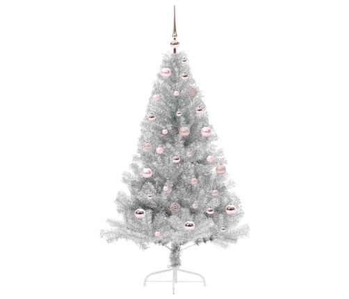 Mākslīgais Led Ziemassvētku Eglīte Sudraba 150 Cm Pet Vidaxl
