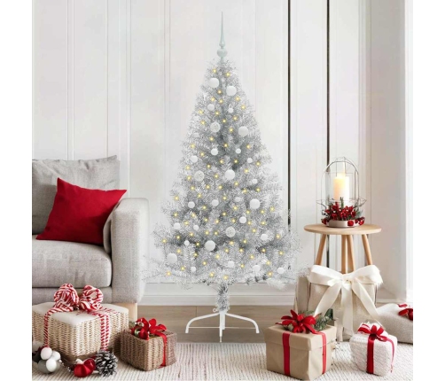 Mākslīgais Led Ziemassvētku Eglīte Sudraba 150 Cm Pet Vidaxl