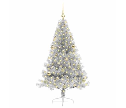 Mākslīgais Led Ziemassvētku Eglīte Sudraba 150 Cm Pet Vidaxl