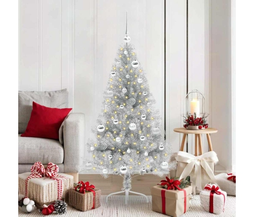 Mākslīgais Led Ziemassvētku Eglīte Sudraba 150 Cm Pet Vidaxl