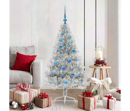 Mākslīgais Led Ziemassvētku Eglīte Sudraba 150 Cm Pet Vidaxl