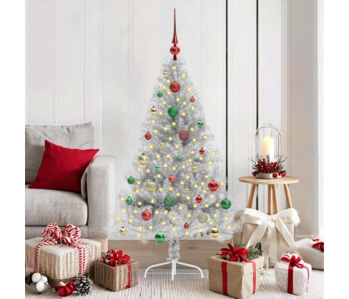 Mākslīgais Led Ziemassvētku Eglīte Sudraba 150 Cm Pet Vidaxl