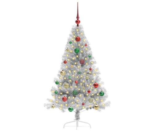 Mākslīgais Led Ziemassvētku Eglīte Sudraba 150 Cm Pet Vidaxl