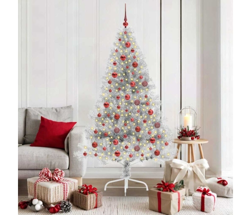 Mākslīgais Led Ziemassvētku Eglīte Sudraba 180 Cm Pet Vidaxl