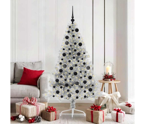 Mākslīgais Led Ziemassvētku Eglīte Sudraba 180 Cm Pet Vidaxl