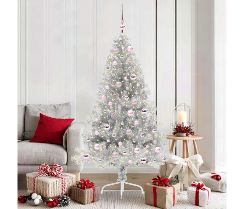 Mākslīgais Led Ziemassvētku Eglīte Sudraba 180 Cm Pet Vidaxl