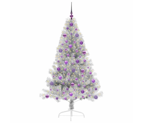 Mākslīgais Led Ziemassvētku Eglīte Sudraba 180 Cm Pet Vidaxl