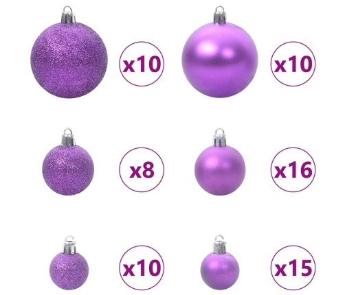 Mākslīgais Led Ziemassvētku Eglīte Sudraba 180 Cm Pet Vidaxl