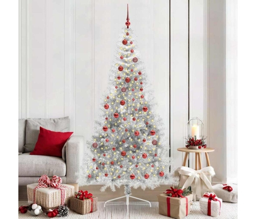 Mākslīgais Led Ziemassvētku Eglīte Sudraba 210 Cm Pet Vidaxl