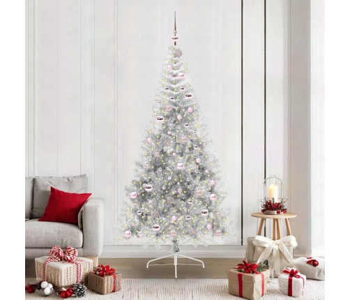 Mākslīgais Led Ziemassvētku Eglīte Sudraba 210 Cm Pet Vidaxl