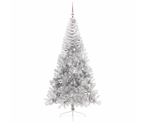 Mākslīgais Led Ziemassvētku Eglīte Sudraba 210 Cm Pet Vidaxl