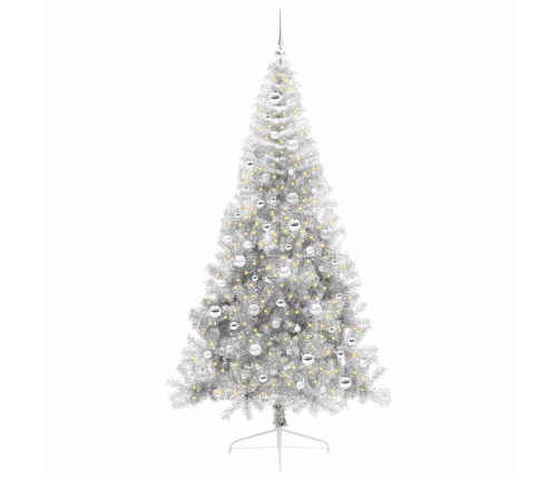 Mākslīgais Led Ziemassvētku Eglīte Sudraba 210 Cm Pet Vidaxl