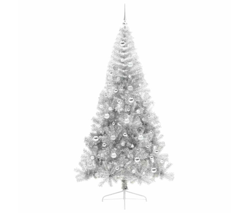 Mākslīgais Led Ziemassvētku Eglīte Sudraba 210 Cm Pet Vidaxl