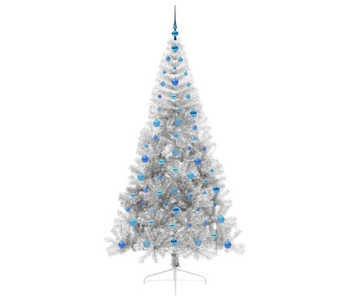 Mākslīgais Led Ziemassvētku Eglīte Sudraba 210 Cm Pet Vidaxl