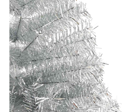 Mākslīgais Iepriekš Apgaismotais Ziemassvētku Koks Sudraba Vidaxl