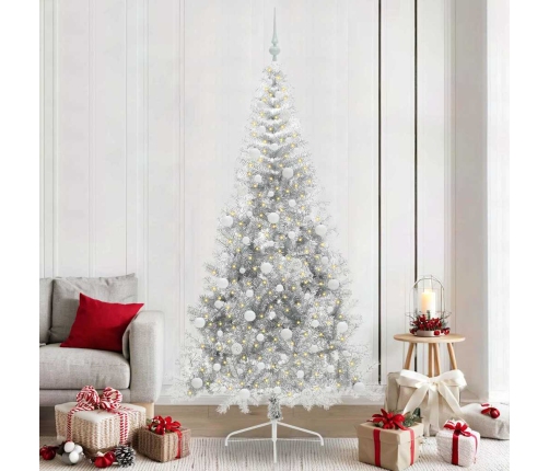 Mākslīgais Led Ziemassvētku Eglīte Sudraba 240 Cm Pet Vidaxl