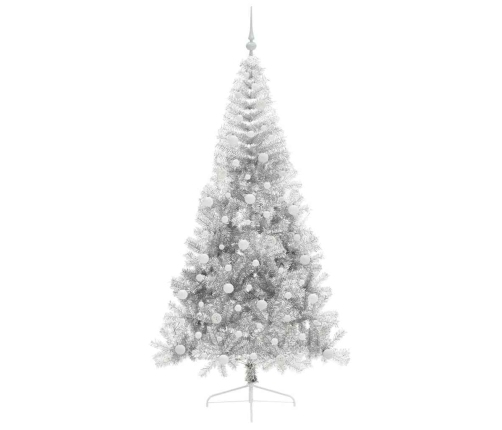Mākslīgais Led Ziemassvētku Eglīte Sudraba 240 Cm Pet Vidaxl