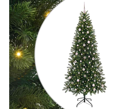 Mākslīgā Ziemassvētku Eglīte Su 300 Led Zaļa 240 Cm Pe Un Pvc Vidaxl