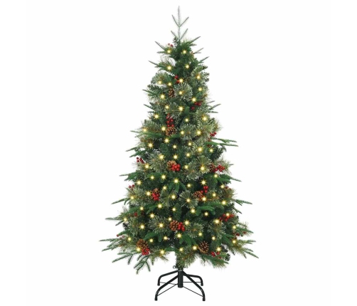 Mākslīgā Saliekamā Ziemassvētku Egle Zaļa 120 Cm Pe Un Pvc Vidaxl