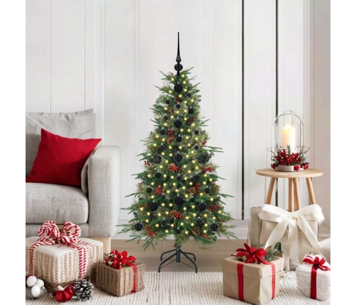 Mākslīgā Saliekamā Ziemassvētku Egle Zaļa 120 Cm Pe Un Pvc Vidaxl