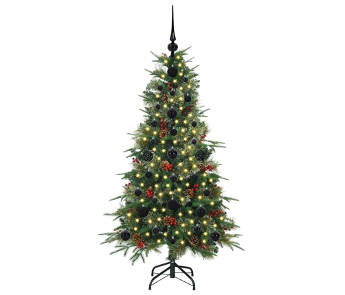 Mākslīgā Saliekamā Ziemassvētku Egle Zaļa 120 Cm Pe Un Pvc Vidaxl