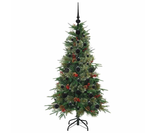 Mākslīgā Saliekamā Ziemassvētku Egle Zaļa 120 Cm Pe Un Pvc Vidaxl