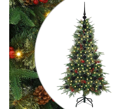 Mākslīgā Saliekamā Ziemassvētku Egle Zaļa 120 Cm Pe Un Pvc Vidaxl