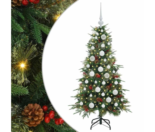 Mākslīgā Saliekamā Ziemassvētku Egle Zaļa 120 Cm Pe Un Pvc Vidaxl