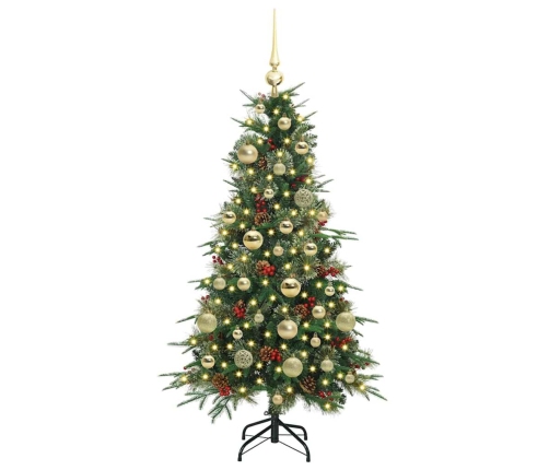 Mākslīgā Saliekamā Ziemassvētku Egle Zaļa 120 Cm Pe Un Pvc Vidaxl