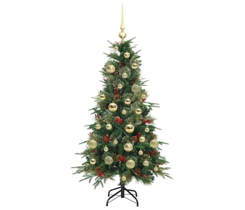 Mākslīgā Saliekamā Ziemassvētku Egle Zaļa 120 Cm Pe Un Pvc Vidaxl