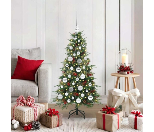 Mākslīgā Saliekamā Ziemassvētku Egle Zaļa 120 Cm Pe Un Pvc Vidaxl