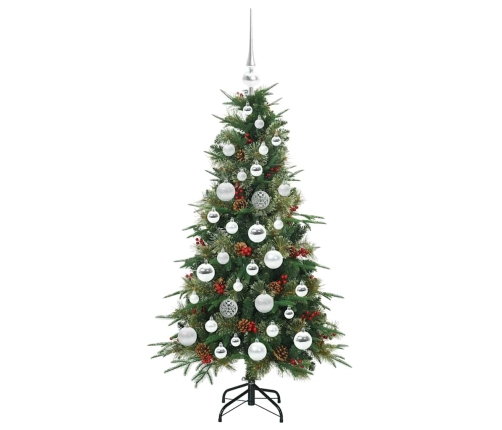 Mākslīgā Saliekamā Ziemassvētku Egle Zaļa 120 Cm Pe Un Pvc Vidaxl