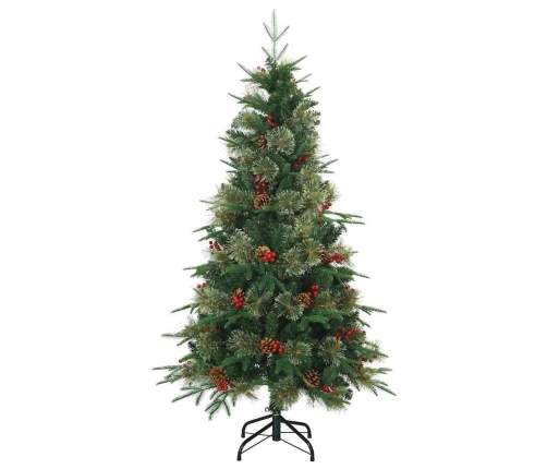 Mākslīgā Saliekamā Ziemassvētku Egle Zaļa 120 Cm Pe Un Pvc Vidaxl