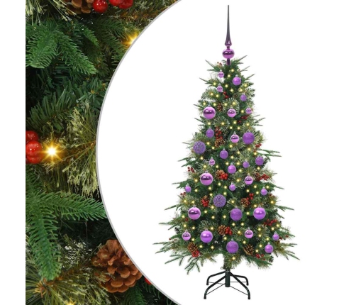 Mākslīgā Saliekamā Ziemassvētku Egle Zaļa 120 Cm Pe Un Pvc Vidaxl