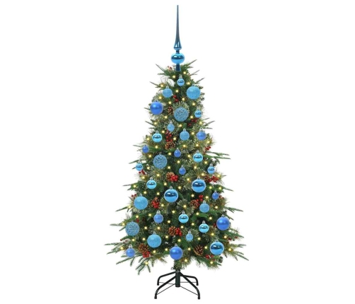 Mākslīgā Saliekamā Ziemassvētku Egle Zaļa 120 Cm Pe Un Pvc Vidaxl