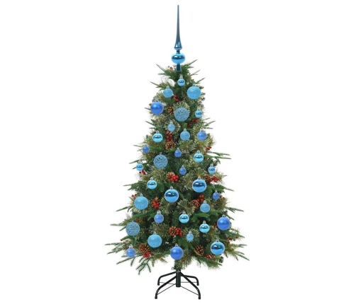 Mākslīgā Saliekamā Ziemassvētku Egle Zaļa 120 Cm Pe Un Pvc Vidaxl