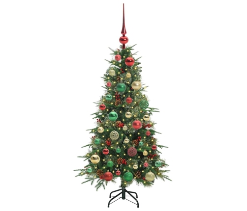 Mākslīgā Saliekamā Ziemassvētku Egle Zaļa 120 Cm Pe Un Pvc Vidaxl