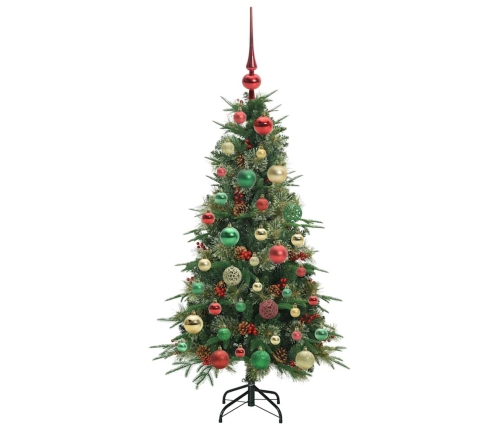 Mākslīgā Saliekamā Ziemassvētku Egle Zaļa 120 Cm Pe Un Pvc Vidaxl