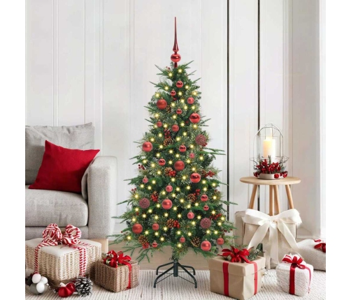 Mākslīgā Saliekamā Ziemassvētku Egle Zaļa 150 Cm Pe Un Pvc Vidaxl