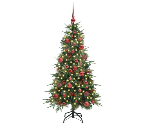 Mākslīgā Saliekamā Ziemassvētku Egle Zaļa 150 Cm Pe Un Pvc Vidaxl