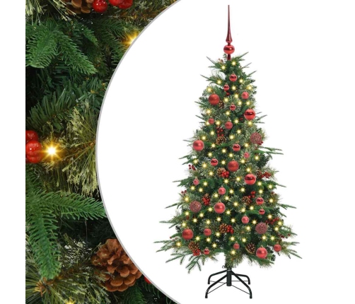 Mākslīgā Saliekamā Ziemassvētku Egle Zaļa 150 Cm Pe Un Pvc Vidaxl