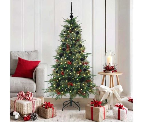Mākslīgā Saliekamā Ziemassvētku Egle Zaļa 150 Cm Pe Un Pvc Vidaxl